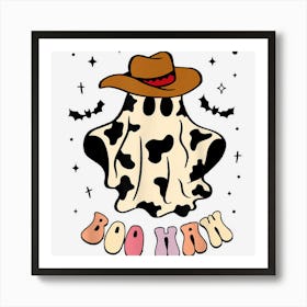 Halloween Boo Haw Ghost Funny Cowboy Cowgirl Western Art Print