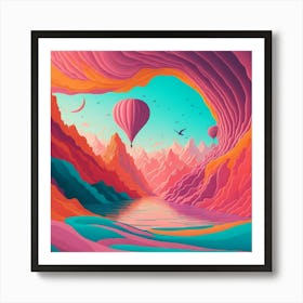 Hot Air Balloons In The Sky Art Print