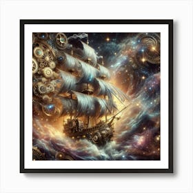 Steampunk Ship Art Print