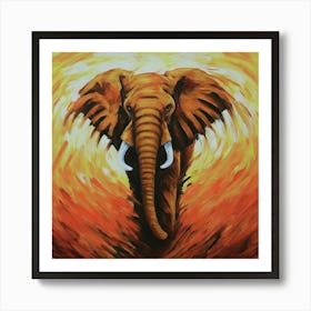 Elephant In The Sun art print 1 Art Print