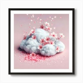 Cherry Blossoms On A Cloud Art Print