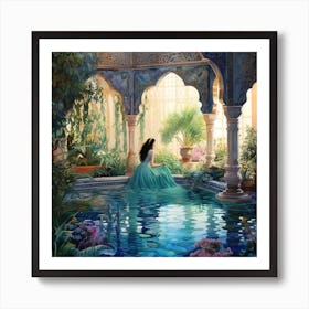 Princess In A Moroccan Garden Art Print