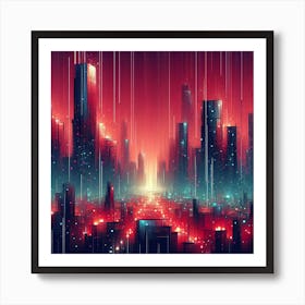 Futuristic City 5 Art Print