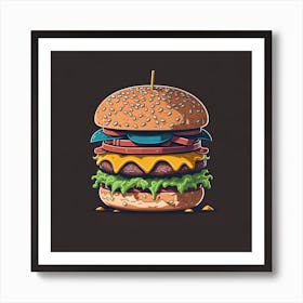 Burger Illustration Affiche