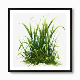 Watercolor-Spring-Grass-Clipart.12 Art Print