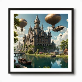 Steampunk Castle Art Print