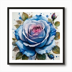 Blue Rose 2 Art Print