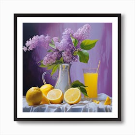 Lilas And Lemons 1 Art Print