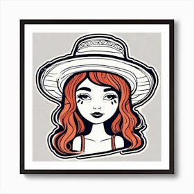 Mexico Hat Sticker 2d Cute Fantasy Dreamy Vector Illustration 2d Flat Centered By Tim Burton (9) Art Print