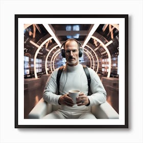 Futuristic Man In Space 12 Art Print