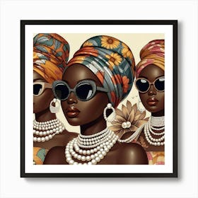 Three African Women 1 Art Print