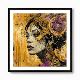 'Golden Girl' 2 Art Print