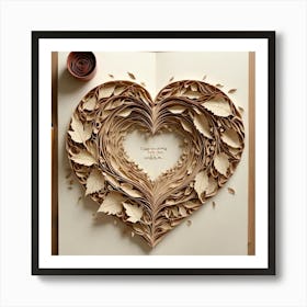 Heart Of Paper Art 1 Art Print