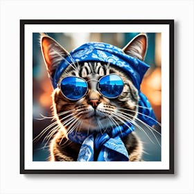 Cat With Sunglasses Art Print