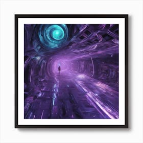 Extreme Close Up Eye, Spaceship Hallway, Alien Couture Fashion, Refraction Xenomorph, Otherworldly G (1) Art Print