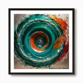 Default An Abstract Art Piece Echoes In The Abyss Using A Mixe 3 Art Print