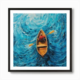 Man In A Canoe 3 Art Print