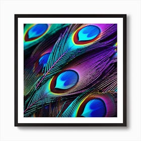 Peacock Feathers 18 Art Print