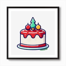 Christmas Cake 1 Art Print