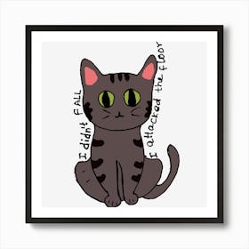 Funny Illustration Of A Innocent Cat Art Print