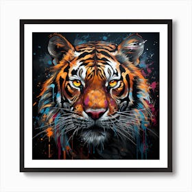 Grafitti Tiger Art Print