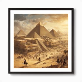 Egyptian Pyramids Art Print