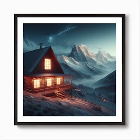 Night at mountains Art Print