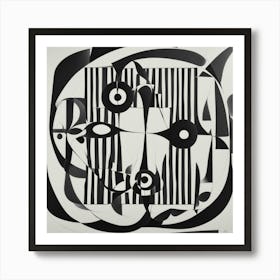 Black and White Abstract Art 38 Art Print