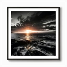 Sunset Over The Ocean 254 Art Print