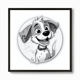 Dog Sticker Art Print