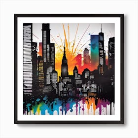 New York City Skyline 32 Art Print