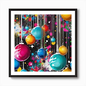 Christmas Balls 1 Art Print