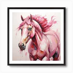 Pink Horse 2 Art Print