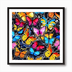 Colorful Butterflies 47 Art Print