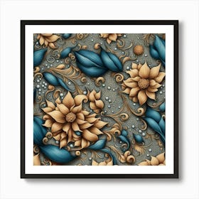 Floral Pattern 2 Art Print