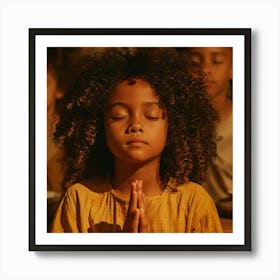 Young Girl Praying Art Print