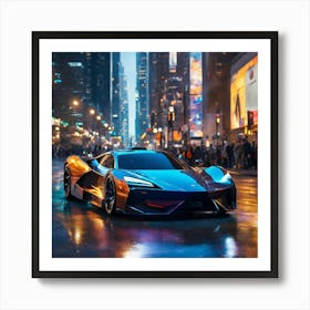 Futuristic Sports Car Art Print