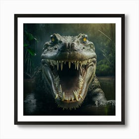 Alligator In The Water 1 Art Print