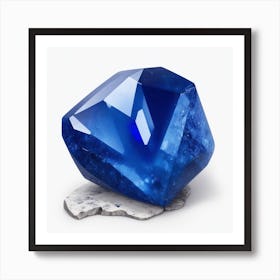 Dreamshaper V7 An Artistic Painting Of Sapphire Stone With A W 0 Art Print