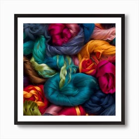 Colorful Threads Art Print