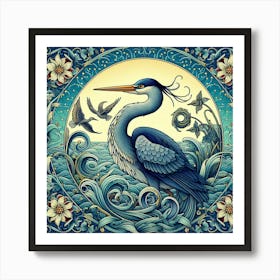 Blue Heron 4 Art Print