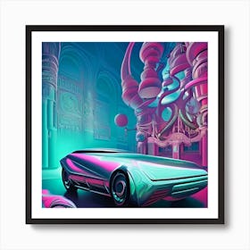 Futuristic Car 2 Art Print