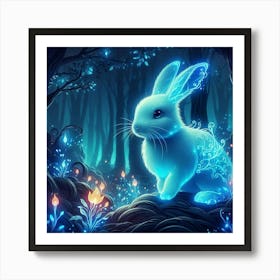 A mystical rabbit Art Print