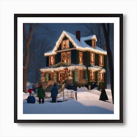 Christmas House 46 Art Print