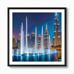 Dubai Fountains  Art Print