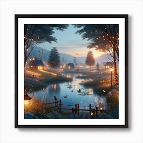 Night In The Forest Art Print