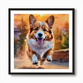 Welsh Corgi Dog Art Print