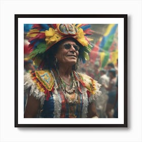 Man In A Colorful Costume 3 Art Print