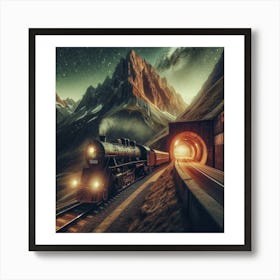 Train In The Tunnel 7 Art Print