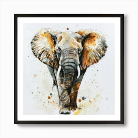 Elephant In Watercolour.Generated AI. Wall Art Print Art Print